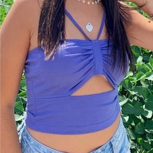 Ruched cut out from cami top size medium